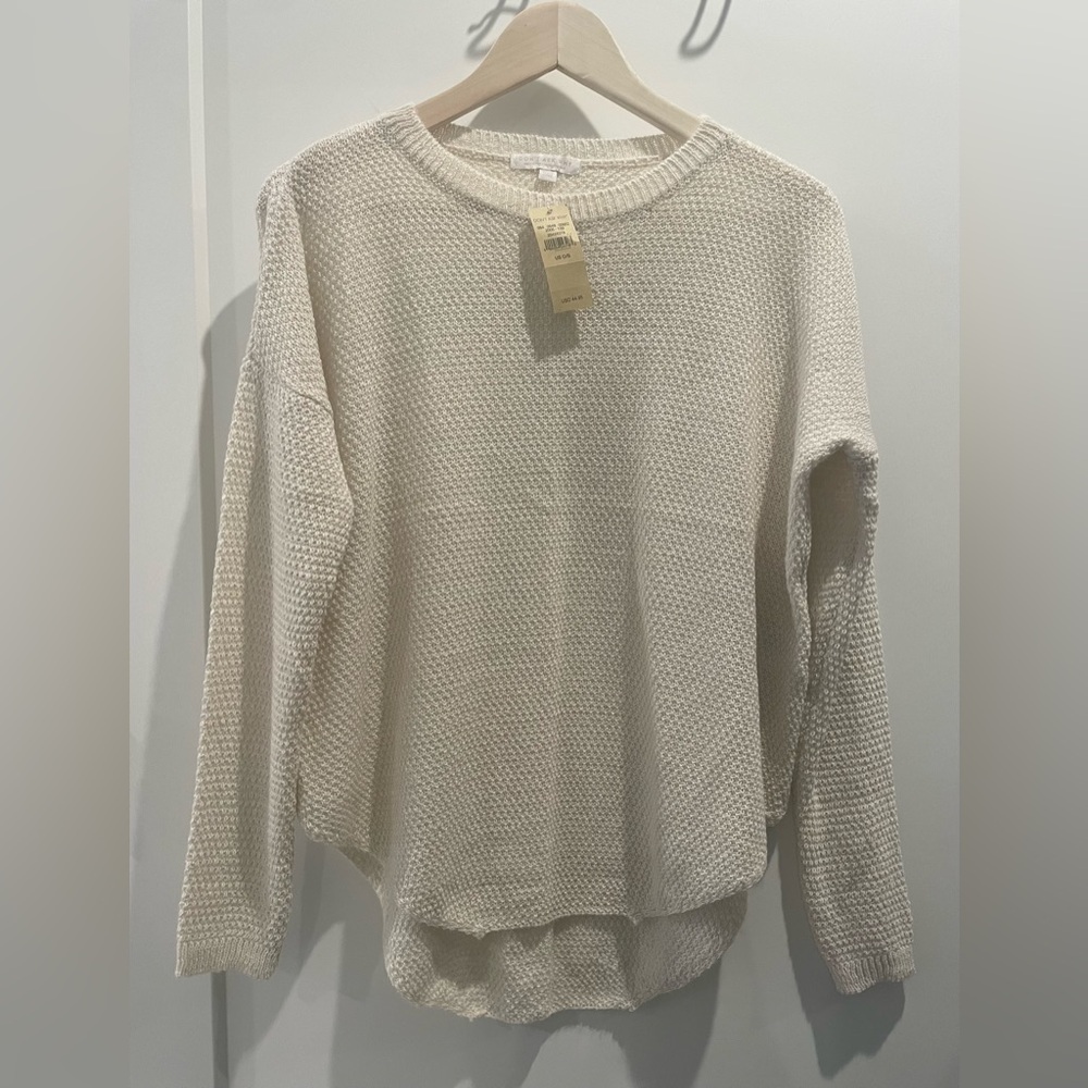 NWT Cozy Cream Knit Sweater, Made in Italy